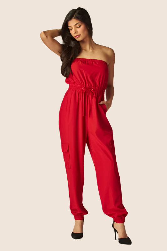 Jessie Jumpsuit Red Berry