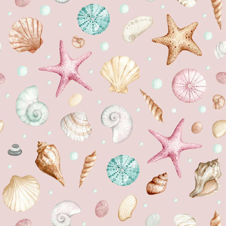 Beau Bottles Wrap Pink Seashells
