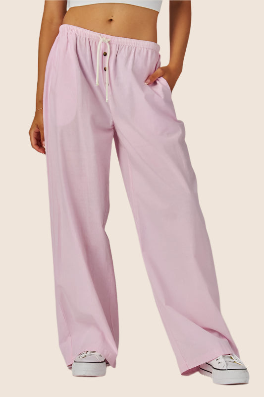 Poppy Pinstripe Boxer Pants Pink