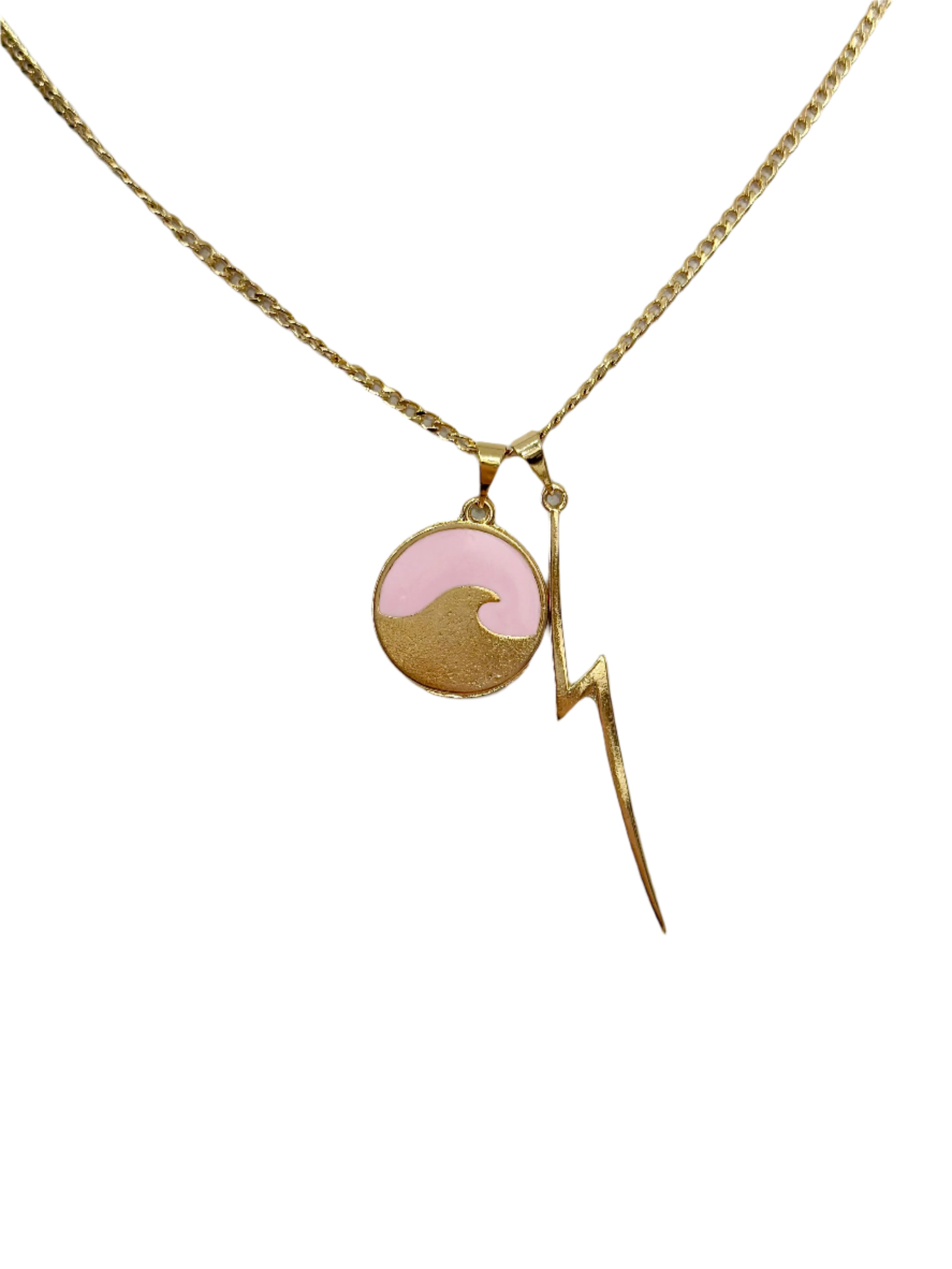 Wave Bolt 18K Gold Filled 20" Necklace
