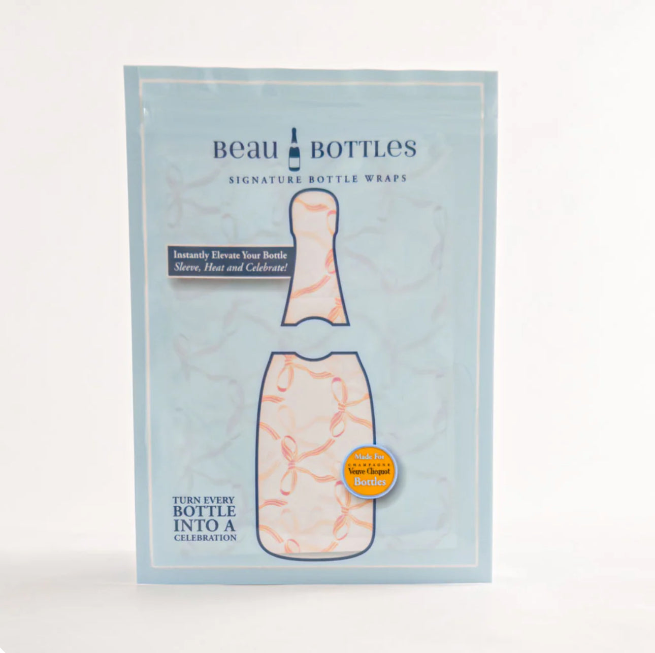 Beau Bottles Wrap Veuve Grandmillenial Pink Bows