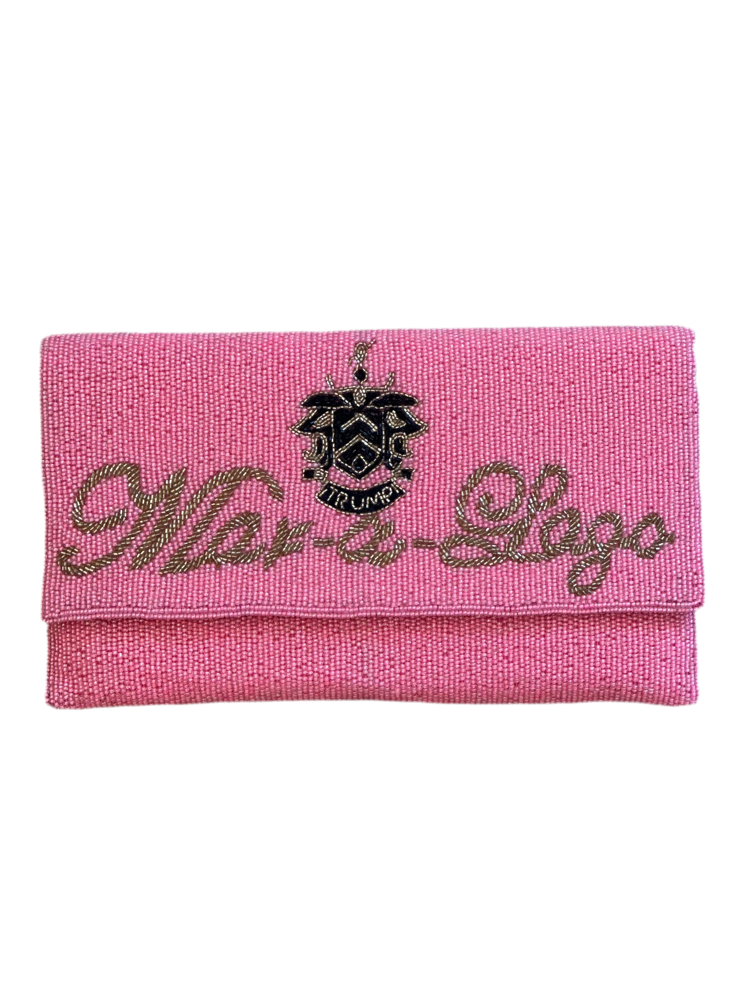 Pink Mar-A-Lago Beaded Clutch