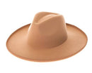 Vegan Felt Rancher Panama Hat Pencil Roll Brim - 4 Colors!: Ivory