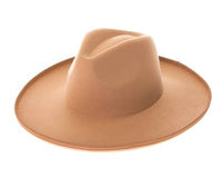 Vegan Felt Rancher Panama Hat Pencil Roll Brim - 4 Colors!: Ivory
