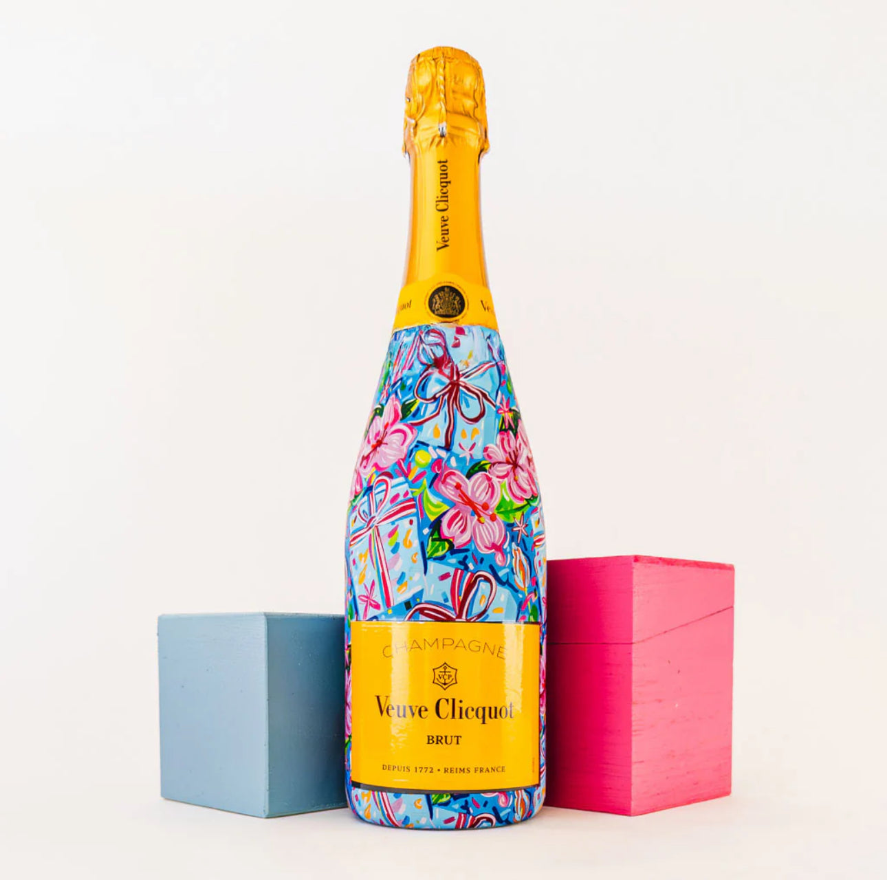 Beau Bottles Wrap Veuve Preppy Happy Birthday Brushed Presents