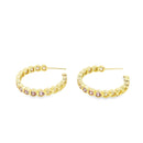 Part Colored CZ 18K Gold Filled Heart Hoops