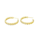 Part Colored CZ 18K Gold Filled Heart Hoops