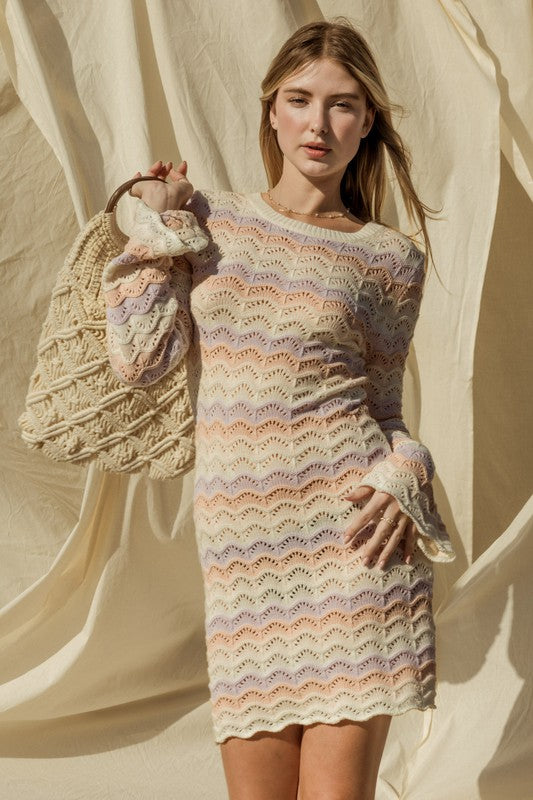 Gia Bell Sleeve Sweater Dress