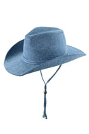 Denim Studded Cowboy Hat