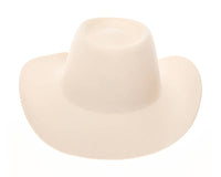 Ivory White Wool Western Women's Gambler Cowboy Hat