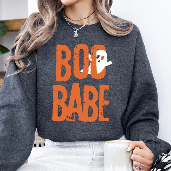 Boo Babe Ghost Halloween Sweatshirt