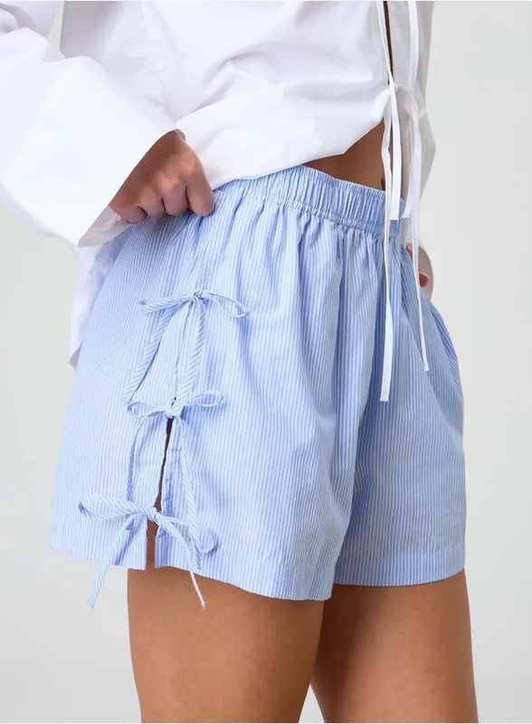Ava Side Tie bow shorts