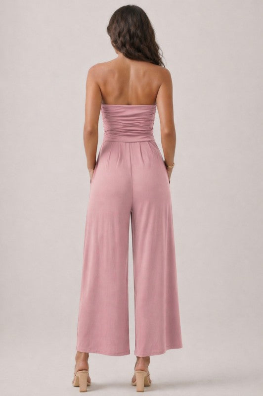 Ella Strapless Palazzo Jumpsuit