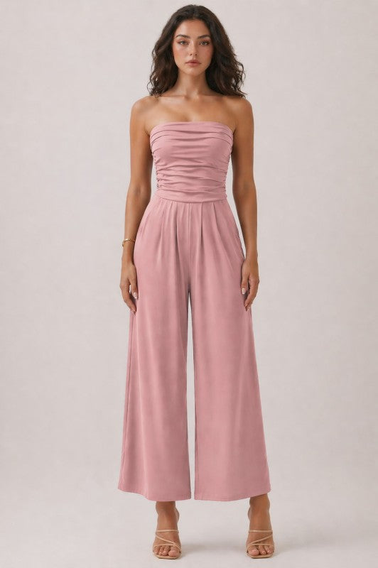 Ella Strapless Palazzo Jumpsuit
