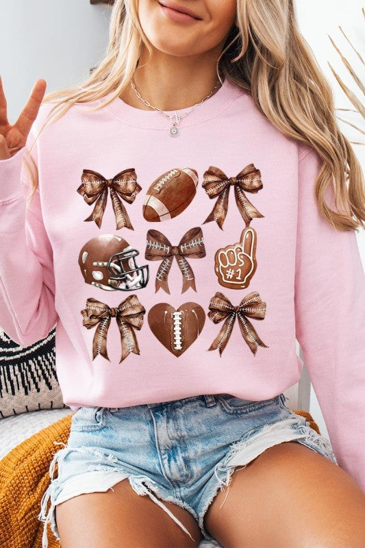 Football and Bow Sweatshirt