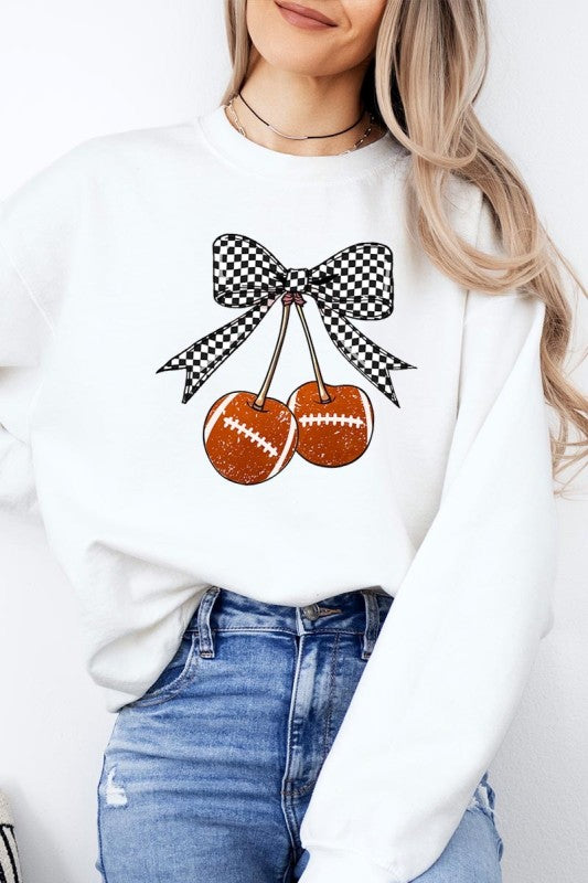 Football Cherries Graphic Sweatshirt