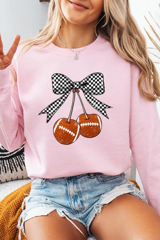 Football Cherries Graphic Sweatshirt