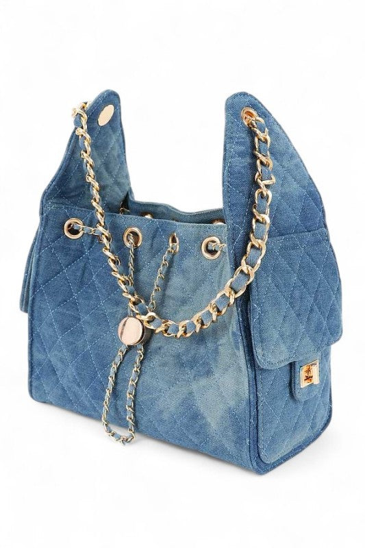 Coco Quilted Denim Bag