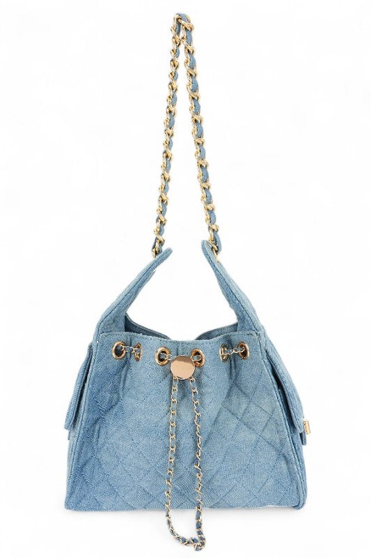 Coco Quilted Denim Bag