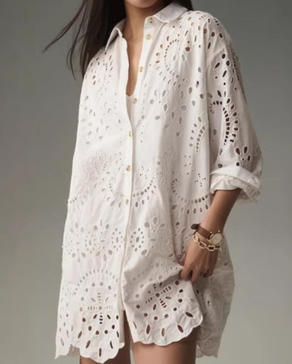 Luise Eyelet Embroidery Shirt