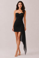 Brie One Side Draped  Mini Dress