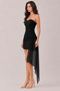 Brie One Side Draped  Mini Dress