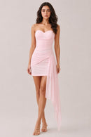 Brie One Side Draped  Mini Dress