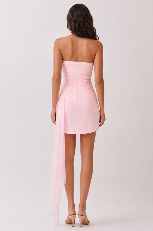 Brie One Side Draped  Mini Dress