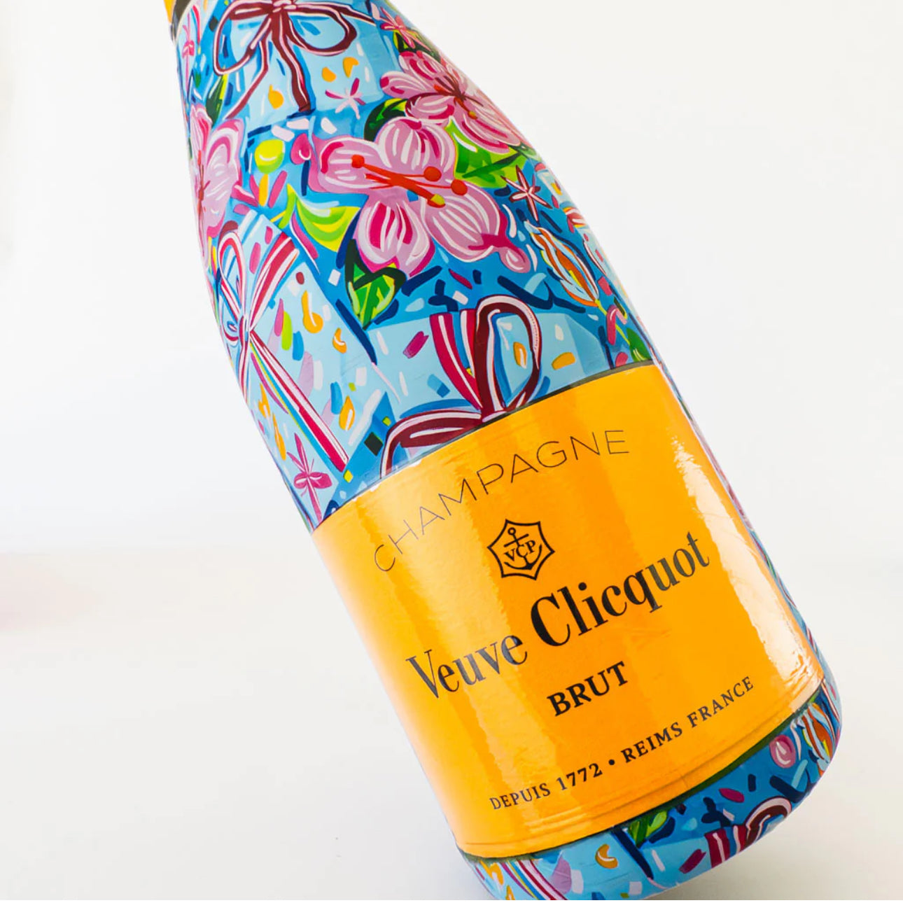 Beau Bottles Wrap Veuve Preppy Happy Birthday Brushed Presents