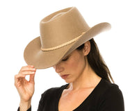 Australian Wool Gambler Hat + Braided Tassel: Ivory