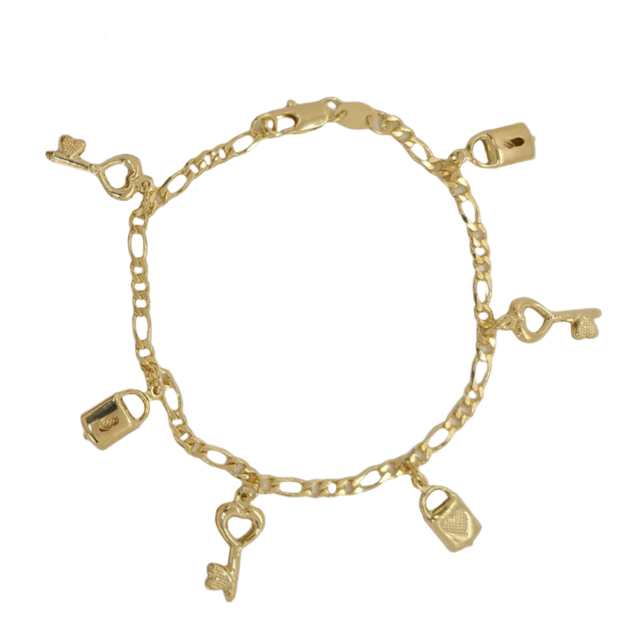 Key To My Heart 18K Gold Filled Charm Bracelet