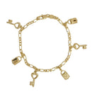Key To My Heart 18K Gold Filled Charm Bracelet