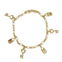 Key To My Heart 18K Gold Filled Charm Bracelet