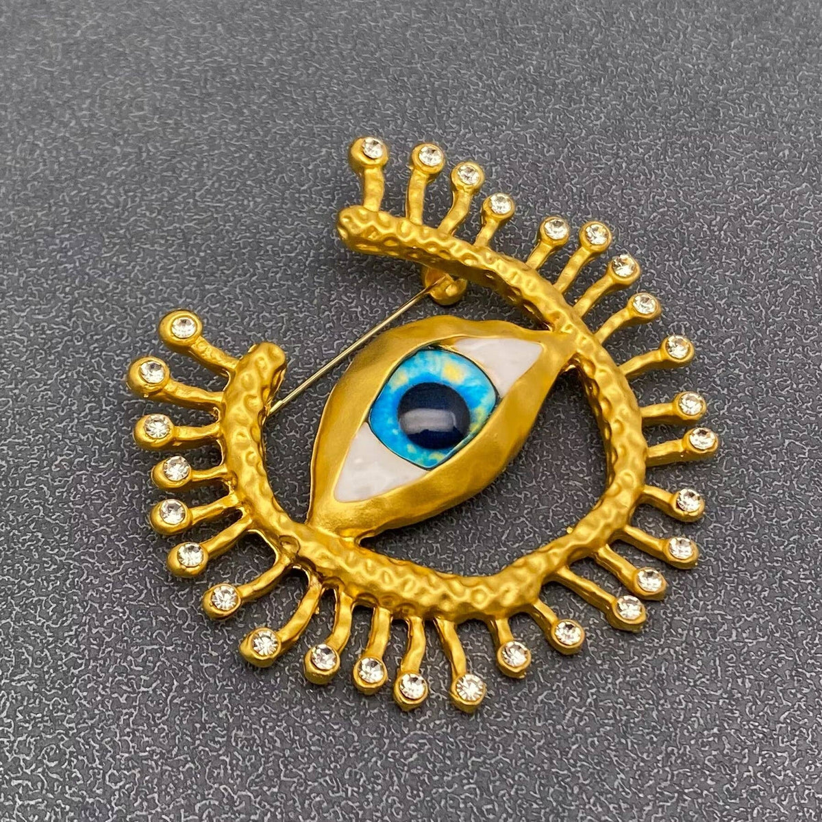 Golden Sunburst Statement Brooch