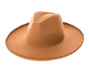 Vegan Felt Rancher Panama Hat Pencil Roll Brim - 4 Colors!: Ivory