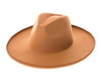 Vegan Felt Rancher Panama Hat Pencil Roll Brim - 4 Colors!: Ivory