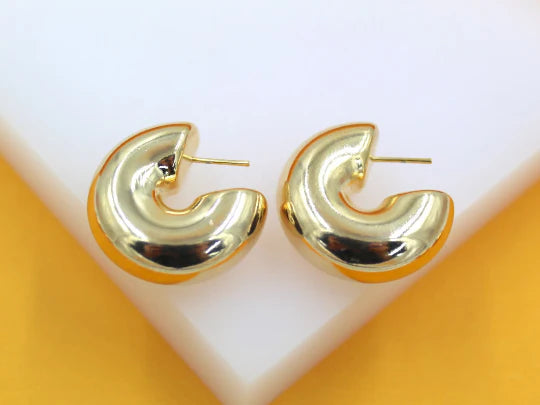 Chunky 18K Gold Filled Hoops