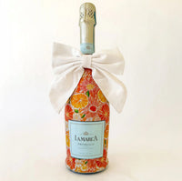 Beau Bottles Wrap Veuve Preppy Watercolor Oranges