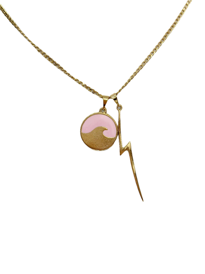 Wave Bolt 18K Gold Filled 20" Necklace