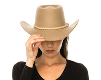 Australian Wool Gambler Hat + Braided Tassel: Ivory