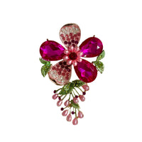 Crystal Flower Pin
