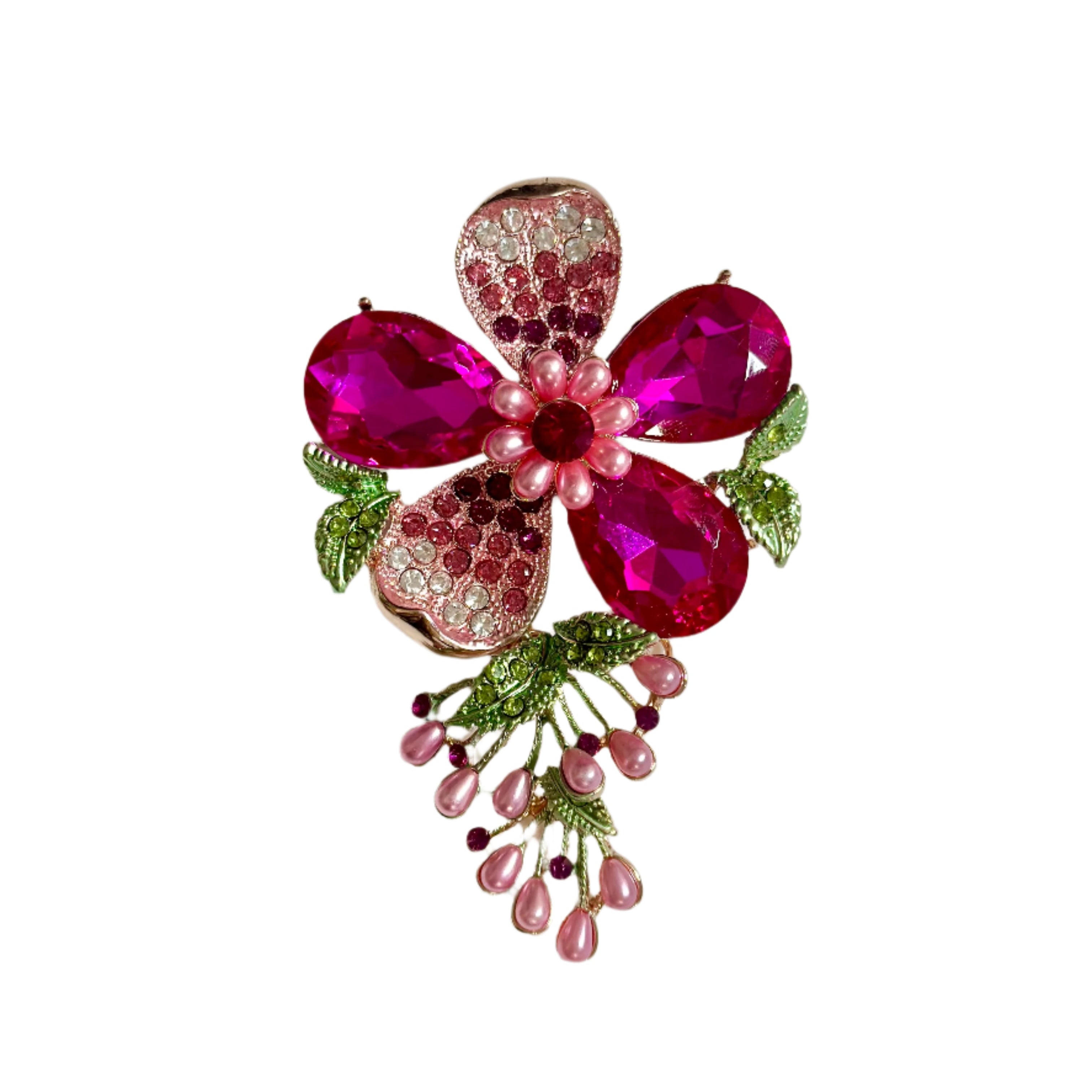 Crystal Flower Pin