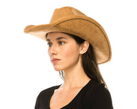 Cattleman Cowboy-Cowgirl Hat - Vegan Suede - Many Colors!: Black