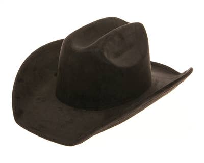 Cattleman Cowboy-Cowgirl Hat - Vegan Suede - Many Colors!: Black