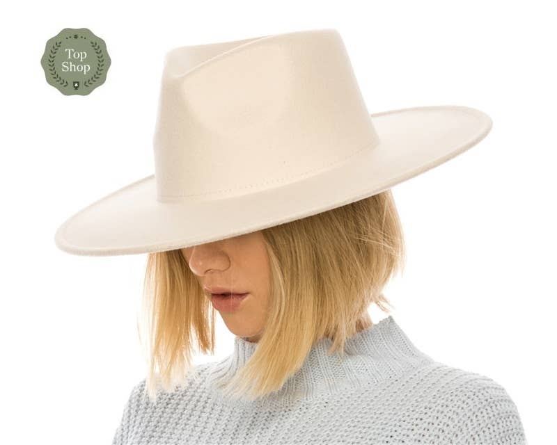 The Original Vegan Felt Rancher Hat - Many Colors!: Ivory