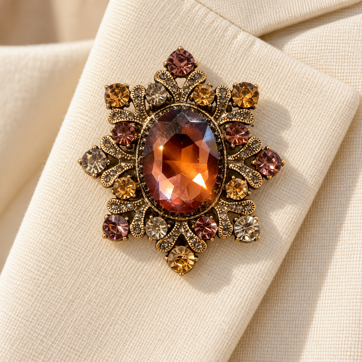 The Cognac Statement Brooch