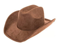 Cattleman Cowboy-Cowgirl Hat - Vegan Suede - Many Colors!: Black