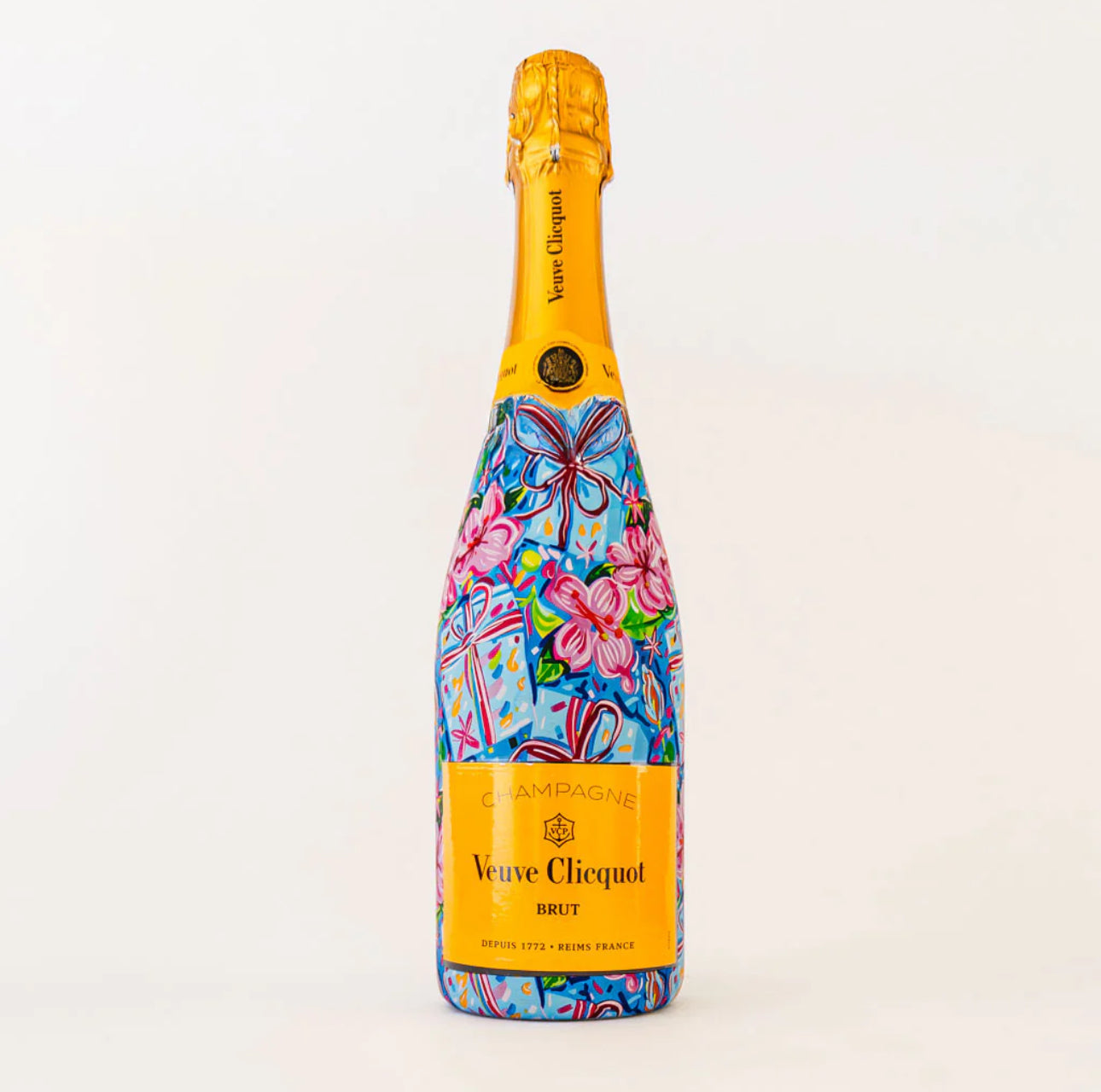 Beau Bottles Wrap Veuve Preppy Happy Birthday Brushed Presents