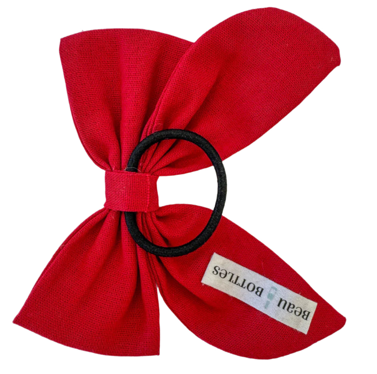 Beau Bottles Red Linen Champagne Bottle Bow
