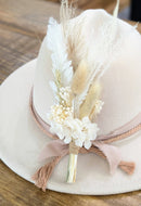 BrimBud White Wedding Bride Western Hat Pin
